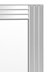 MirrorOutlet 'Oakley' All Glass Triple Edge Bevelled Full Length Cheval Mirror 150 x 40 CM in Clear - thumbnail 3