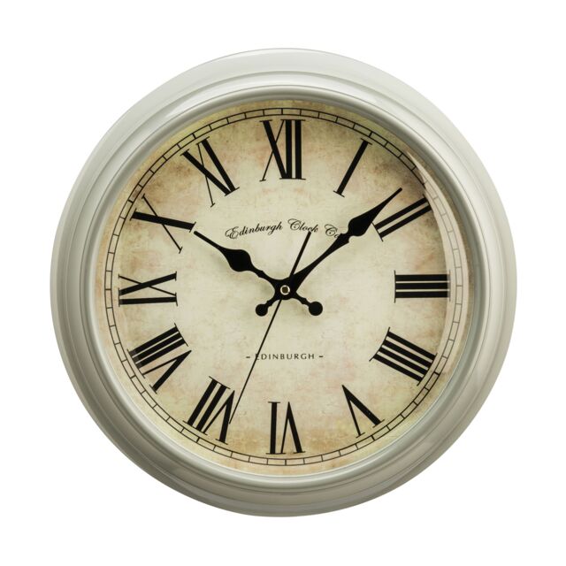 Orsina Grey Plastic Wall Clock, Simple & Modern Design With Clear Numerals & Matte Finish, Lightweight With - image 1
