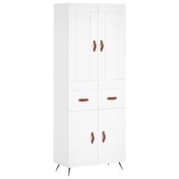 Berkfield Home Highboard White 69.5x34x180 cm Engineered Wood - thumbnail 1