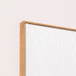 Melody Maison Extra Large White Ginkgo Textured Wall Art - 55cm X 80cm in Gold - Size: 55 cm X 80 cm - thumbnail 2
