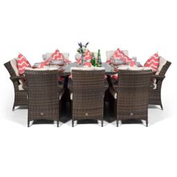 Thats Furniture Arizona Rectangular 8 Seater Rattan Patio Dining Set in Brown - thumbnail 6