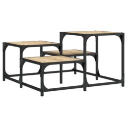 Berkfield Home Coffee Table Sonoma Oak 68x68x40 cm Engineered Wood in Brown - Size: 68 x 68 x 40 cm - thumbnail 2