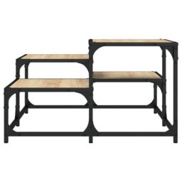 Berkfield Home Coffee Table Sonoma Oak 68x68x40 cm Engineered Wood in Brown - Size: 68 x 68 x 40 cm - thumbnail 4