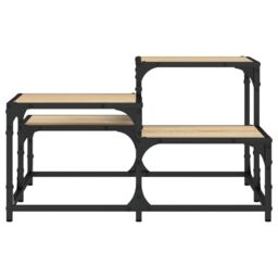 Berkfield Home Coffee Table Sonoma Oak 68x68x40 cm Engineered Wood in Brown - Size: 68 x 68 x 40 cm - thumbnail 5