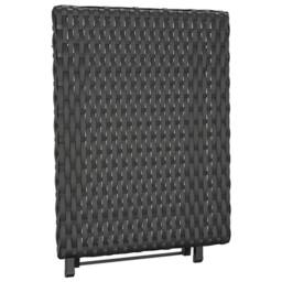 Berkfield Home Folding Table Black 45x35x32 cm Poly Rattan - Size: 45 x 35 x 32 cm - thumbnail 5