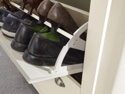 GFW Lancaster 2 Door 1 Drawer Shoe Cabinet in Cream - thumbnail 4