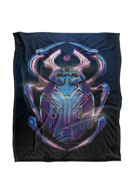 Blue Beetle (2023) Blanket, 152x127 cm Beetle Movie Logo Silky Touch Super Soft Throw Blanket in White - image 1
