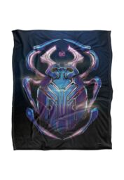 Blue Beetle (2023) Blanket, 152x127 cm Beetle Movie Logo Silky Touch Super Soft Throw Blanket in White - thumbnail 1