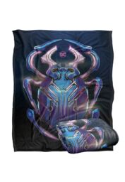 Blue Beetle (2023) Blanket, 152x127 cm Beetle Movie Logo Silky Touch Super Soft Throw Blanket in White - thumbnail 2