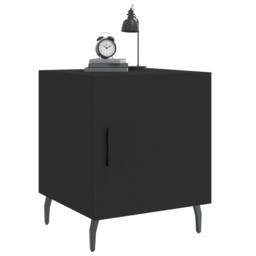 Berkfield Home Modern Bedside Cabinets 2 pcs Black 40x40x50 cm Engineered Wood - Size: 40 x 40 x 50 cm - thumbnail 4