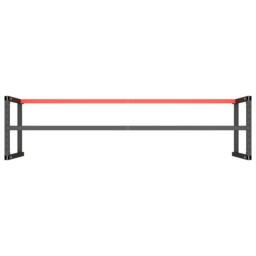 Berkfield Home Work Bench Frame Matte Black & Matte Red 220x57x79 cm Metal - Size: 220 x 57 x 79 cm - thumbnail 6