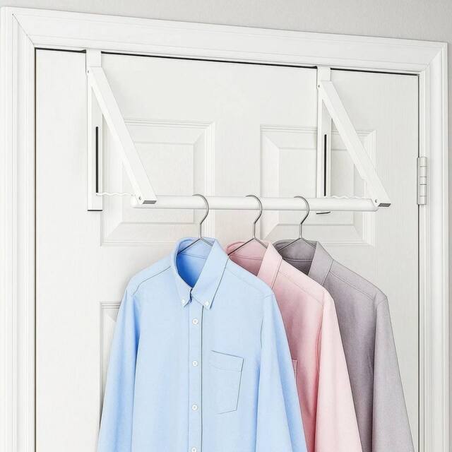 SPETLEK Over The Door Drying Rack Foldable in White - Size: Large - image 1
