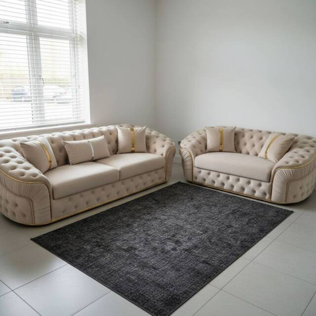 Stratus Interiors Ambassador Chesterfield Sofa - Silver Trim - No Frill - 2&3 Seater Set in Cream - image 1