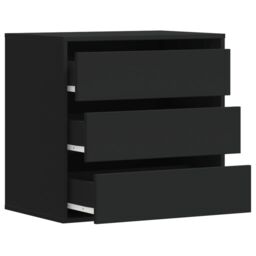 Berkfield Home Corner Chest of Drawers Black 60x41x58 cm Engineered Wood - Size: 60 x 41 x 58 cm - thumbnail 5