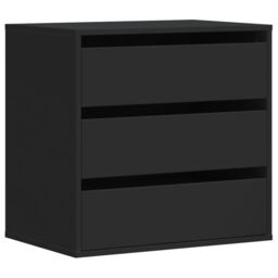 Berkfield Home Corner Chest of Drawers Black 60x41x58 cm Engineered Wood - Size: 60 x 41 x 58 cm - thumbnail 2