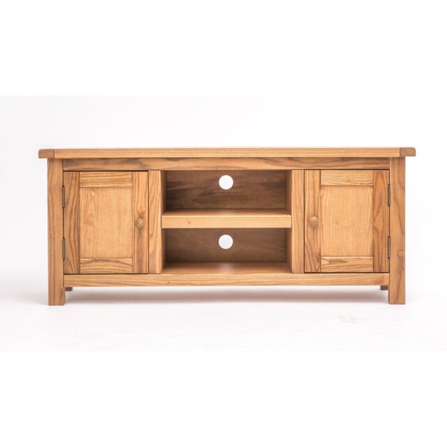 Cabinet Bits Trivento Light Wood 2 Door TV Cabinet Wood Knob in Natural - image 1