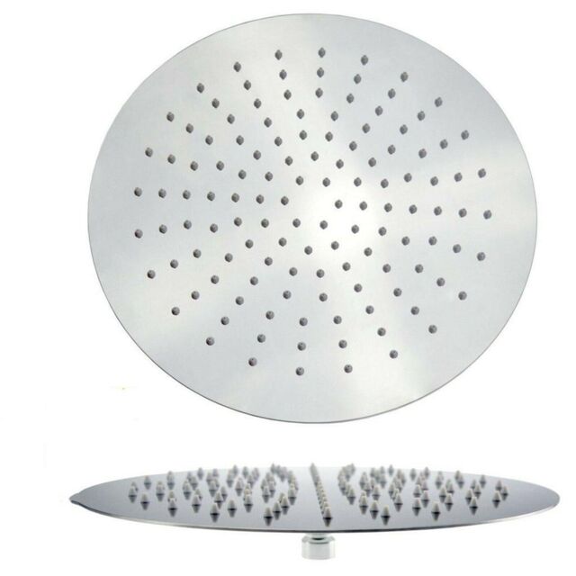 Clifton Round Stainless Drencher Shower Head 200mm in Metallic Silver