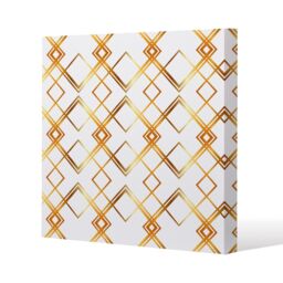 Benjamin Tate Design Geometric Golden Pattern (Canvas Print) / 90 x 90 x 4cm in Natural - Size: 90 x 90 x 4 cm - thumbnail 1