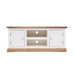 Cabinet Bits Tropea Off-White 2 Door TV Cabinet Chrome Knob