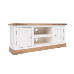 Cabinet Bits Tropea Off-White 2 Door TV Cabinet Chrome Knob - thumbnail 2