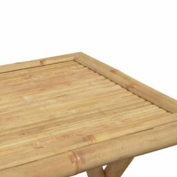 Berkfield Home Folding Garden Table 45x45x45 cm Bamboo in Brown - Size: 45 x 45 x 45 cm - thumbnail 7