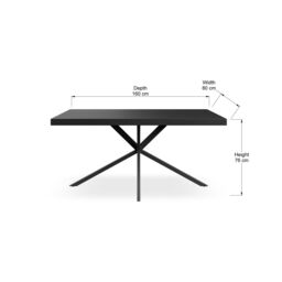 More4Homes Donni 4-6 Seater Dining Table w Black Legs - thumbnail 5