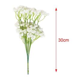 FLAVORA 10PCS Artificial Gypsophila Silk Bouquet in White - Size: 0.6m2 - thumbnail 2