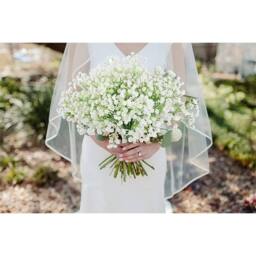 FLAVORA 10PCS Artificial Gypsophila Silk Bouquet in White - Size: 0.6m2 - thumbnail 5