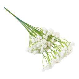 FLAVORA 10PCS Artificial Gypsophila Silk Bouquet in White - Size: 0.6m2 - thumbnail 3