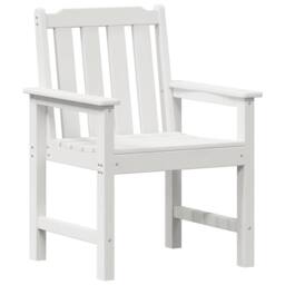 Berkfield Home Garden Dining Chairs 4 pcs White 65, 5x55, 5x88 cm HDPE - thumbnail 4