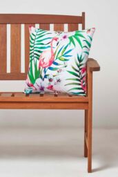 Homescapes Luxury Waterproof Pink Flamingo Outdoor Cushion 45 x 45 cm, Set of 2 - Size: 45 cm x 45 cm - thumbnail 3