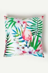 Homescapes Luxury Waterproof Pink Flamingo Outdoor Cushion 45 x 45 cm, Set of 2 - Size: 45 cm x 45 cm - thumbnail 4