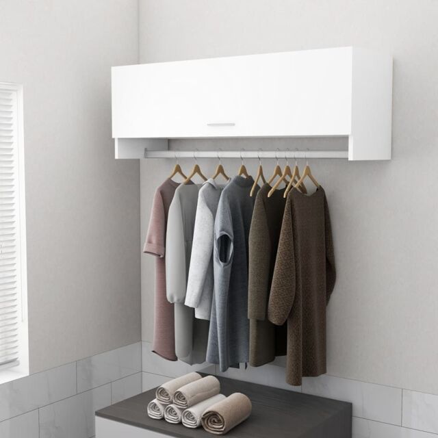 Berkfield Home Wardrobe White 100x32.5x35 cm Engineered Wood - image 1