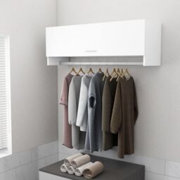 Berkfield Home Wardrobe White 100x32.5x35 cm Engineered Wood - thumbnail 1