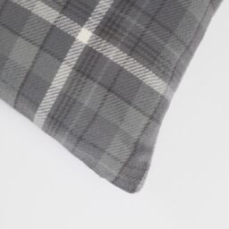 "OHS Woven Check Cushion Covers Tartan Pack of 2 Filled Case Pad Set 18"" x 18"" Home in Charcoal - Size: 45 cm x 45 cm" - thumbnail 6
