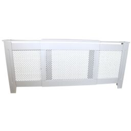 Monstershop Adjustable Radiator Cover MDF White 1400mm - 1920mm - thumbnail 5