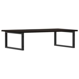 Berkfield Home Basin Shelf Wall Mounted Steel & Solid Wood Oak in Brown - thumbnail 6