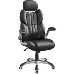 SONGMICS Gaming Chair with Headrest Tilt Function Foldable Arms Height in Black - thumbnail 9