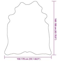 Berkfield Home Real Cow Hide Rug Black 150x170 cm - Size: 100 cm diameter - thumbnail 9