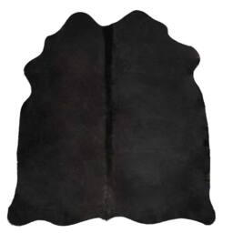 Berkfield Home Real Cow Hide Rug Black 150x170 cm - Size: 100 cm diameter - thumbnail 8