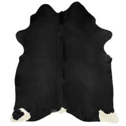 Berkfield Home Real Cow Hide Rug Black 150x170 cm - Size: 100 cm diameter - thumbnail 7