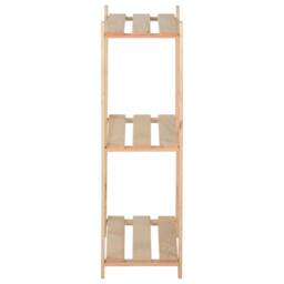 Berkfield Home 3-Tier Storage Rack 80x28.5x90 cm Solid Pinewood in Natural - thumbnail 3