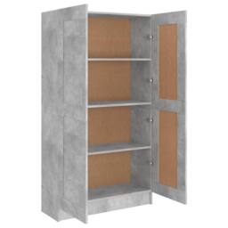 Berkfield Home Book Cabinet Concrete Grey 82.5x30.5x150 cm Engineered Wood - thumbnail 6