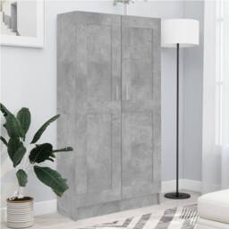 Berkfield Home Book Cabinet Concrete Grey 82.5x30.5x150 cm Engineered Wood - thumbnail 2