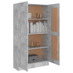 Berkfield Home Book Cabinet Concrete Grey 82.5x30.5x150 cm Engineered Wood - thumbnail 4