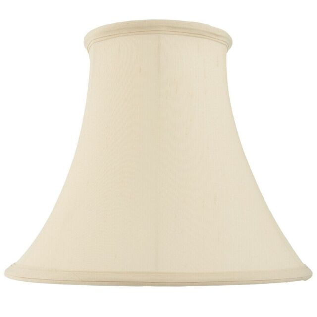 "Loops 18"" Round Bell Handmade Lamp Shade Cream Fabric Classic Table Light Bulb Cover" - image 1
