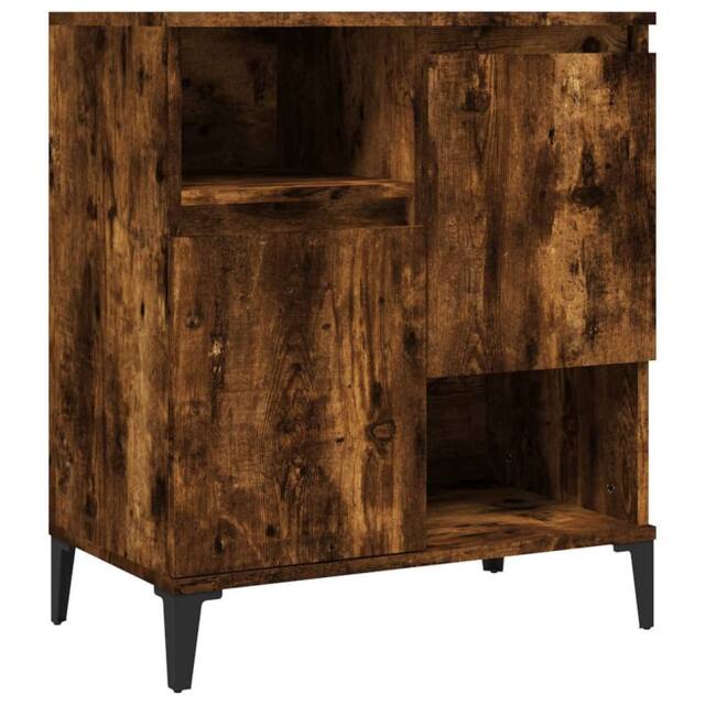 Berkfield Home Sideboard Smoked Oak 60x35x70 cm Engineered Wood in Brown - Size: 60 x 35 x 70 cm - image 1