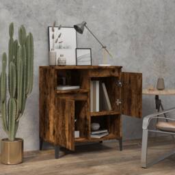 Berkfield Home Sideboard Smoked Oak 60x35x70 cm Engineered Wood in Brown - Size: 60 x 35 x 70 cm - thumbnail 3