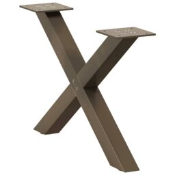 Berkfield Home Coffee Table Legs X-Shaped 2 pcs Natural Steel 50x(30-31) cm Steel in Brown - thumbnail 5