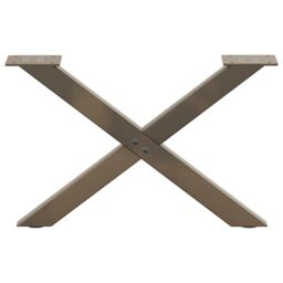 Berkfield Home Coffee Table Legs X-Shaped 2 pcs Natural Steel 50x(30-31) cm Steel in Brown - thumbnail 4